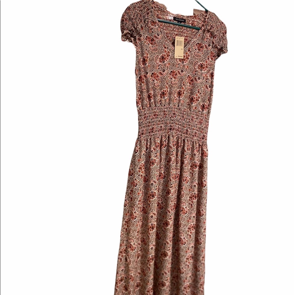 NWT Max Studio Ditsy Print Smock Waist Maxi dress - Picture 5 of 11